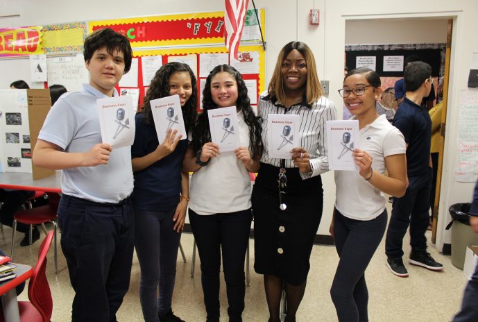 Ms. Matthews with students